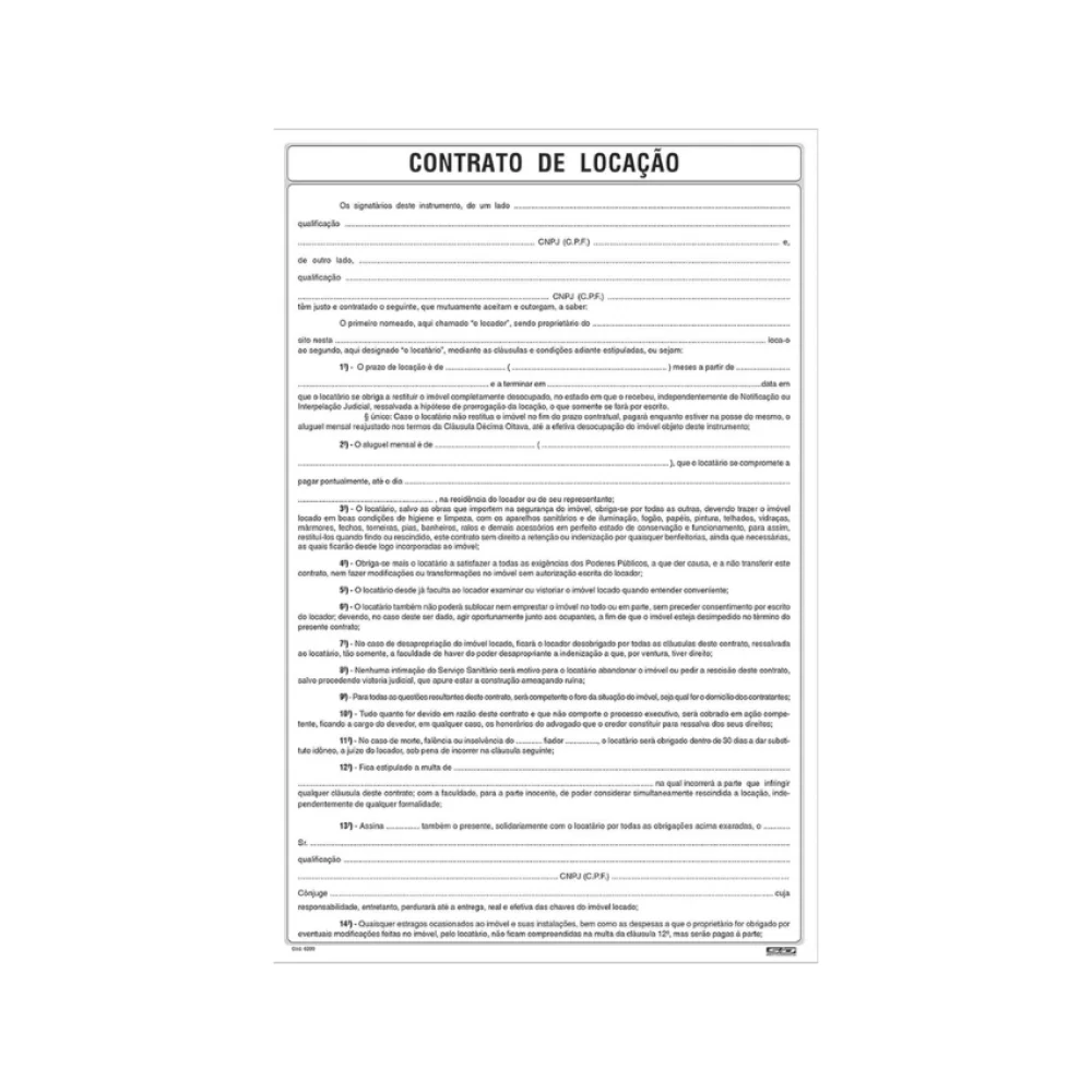 CONTRATO DE LOCAÇÃO FOLHA