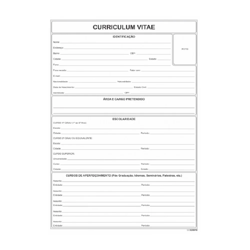 CURRICULUM VITAE FOLHA