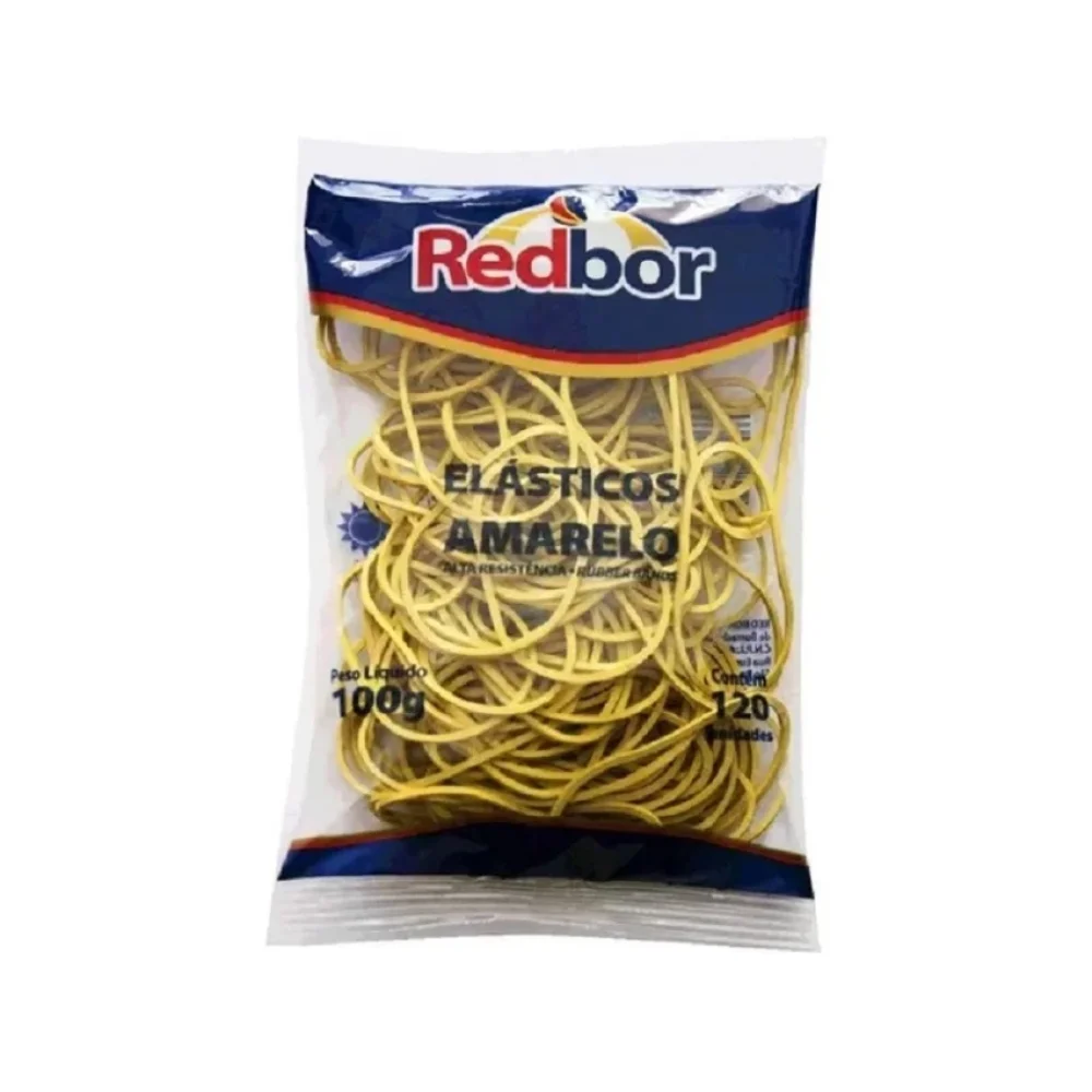 ELÁSTICO Nº18 AMARELO 100G C/ 120 UN REDBOR