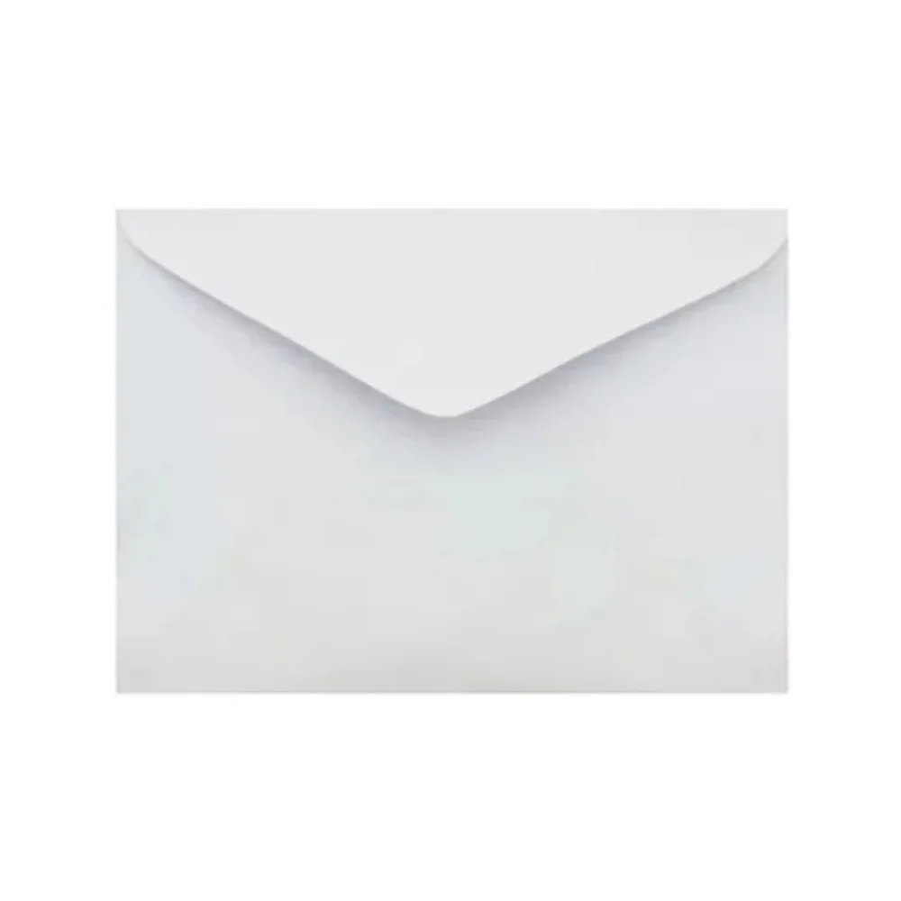 ENVELOPE 11 X 16 CM BRANCO S/ CEP C/ 5 UN