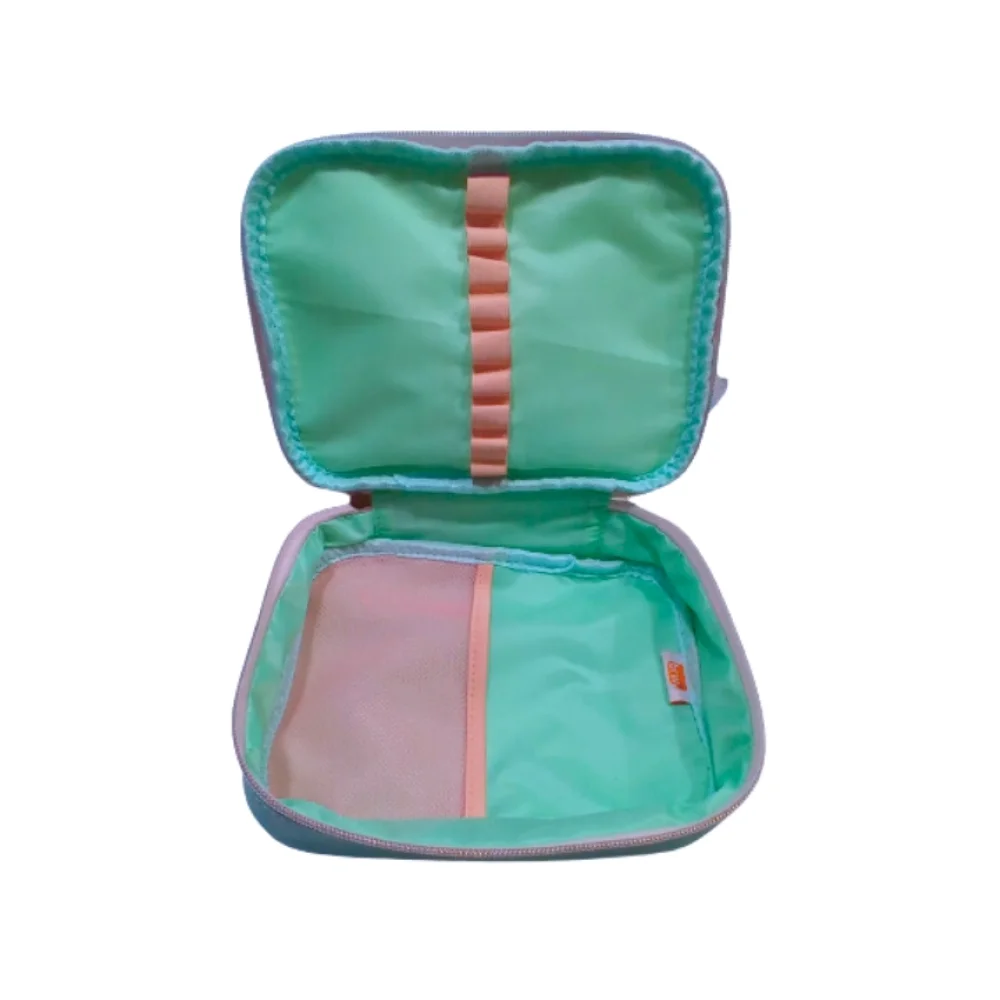 ESTOJO 1 ZIPER NECESSAIRE BOX ESTAMPADO C/ POMPOM NC0161 BRW