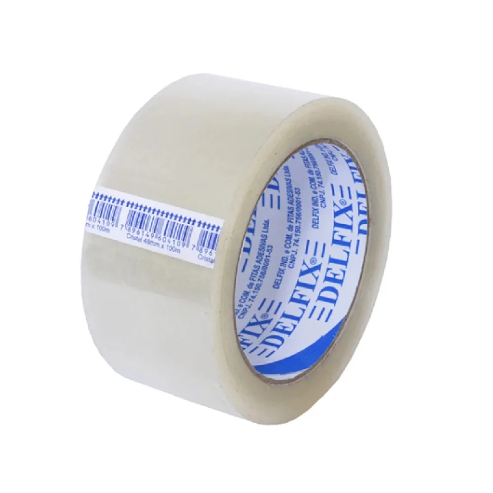 FITA ADESIVA 48 MM X 100 M TRANSPARENTE ALTO TACK DELFIX