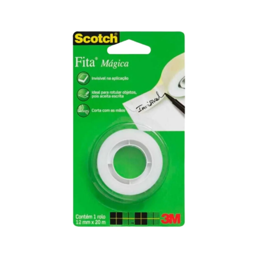 FITA ADESIVA MÁGICA 12 MM X 20M 3M
