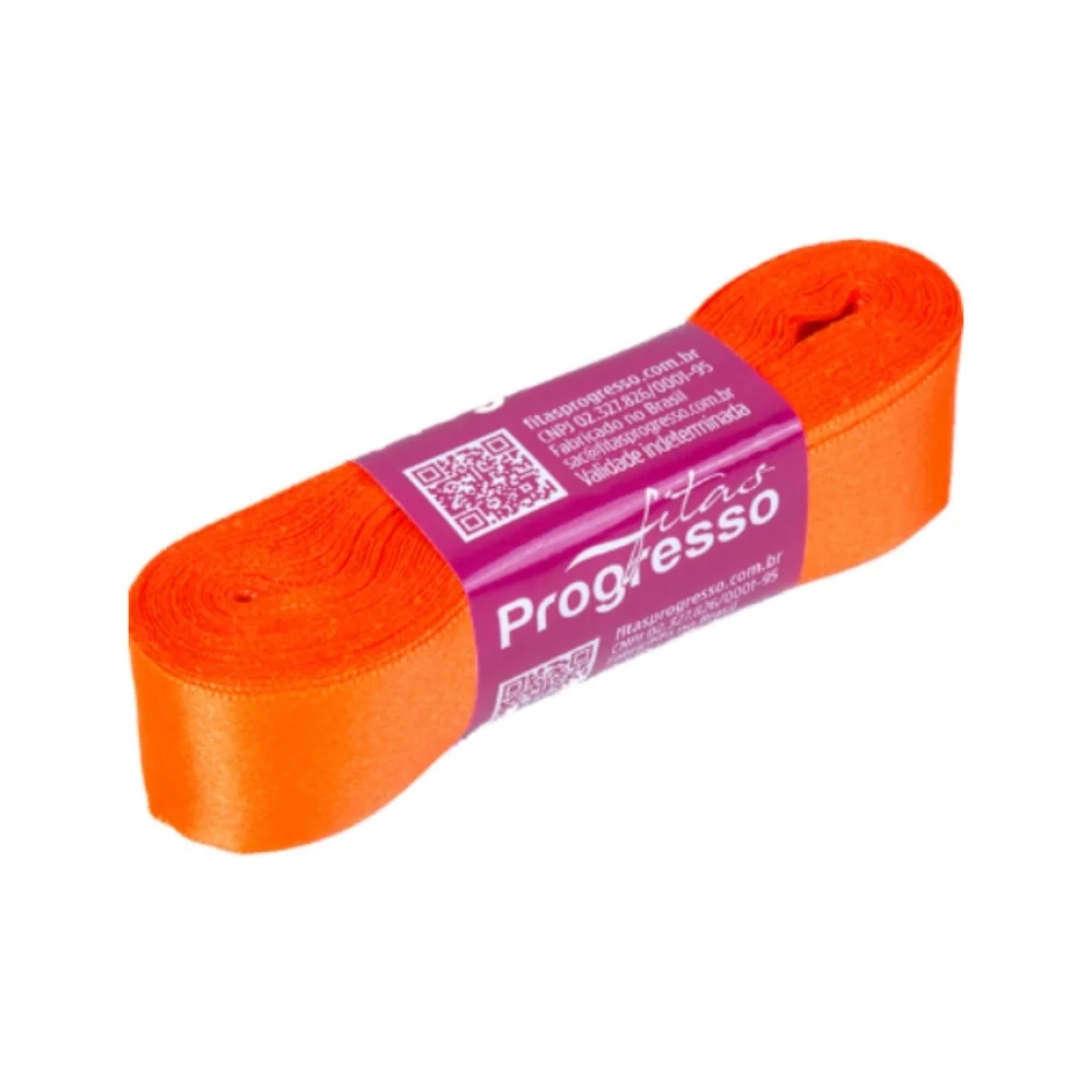 FITA CETIM Nº05 22 MM LARANJA NEON 278 C/ 10 MTS PROGRESSO