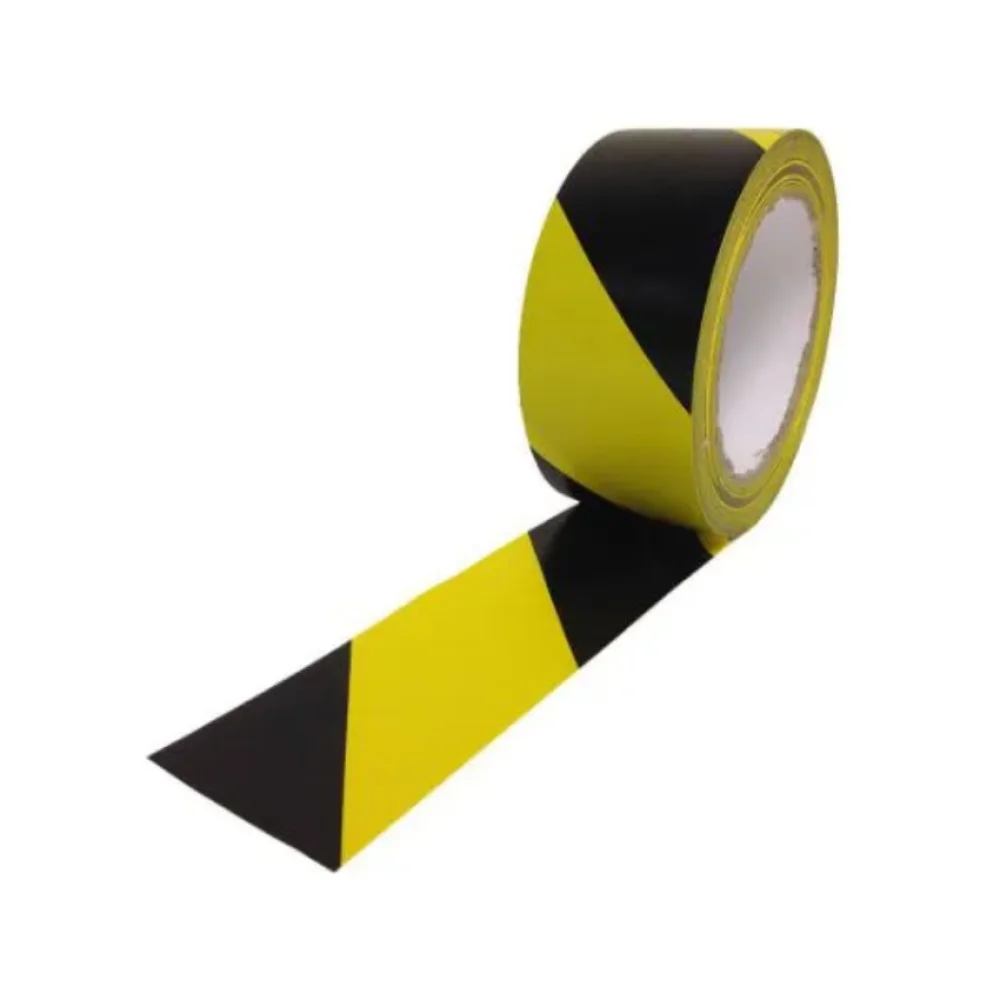 FITA ADESIVA DEMARCAÇÃO DE SOLO 48 MM X 14 MTS AMARELA/PRETA ADELBRAS
