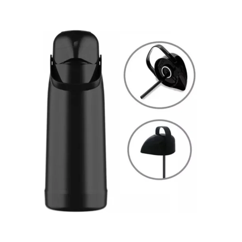 GARRAFA TERMICA 1L MAGIC PUMP 8700 PRETA TERMOLAR