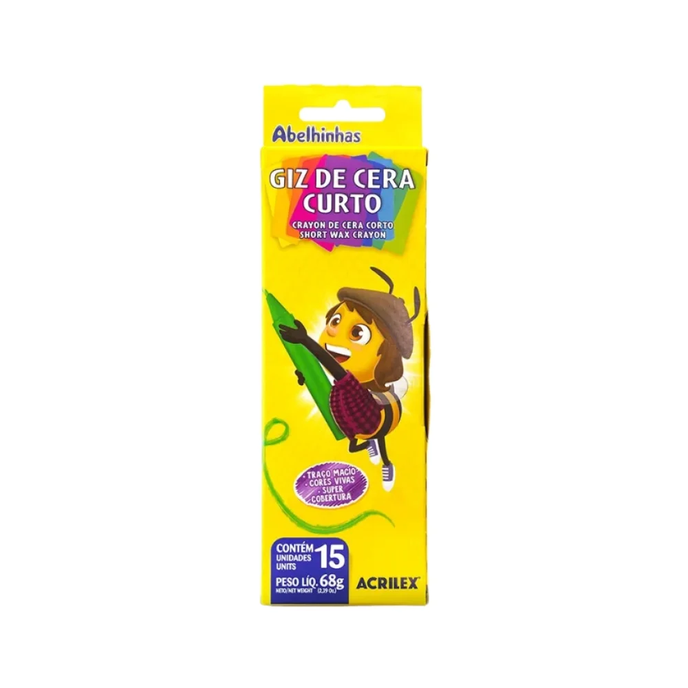 GIZ DE CERA CURTON C/ 15 CORES 09215 ACRILEX