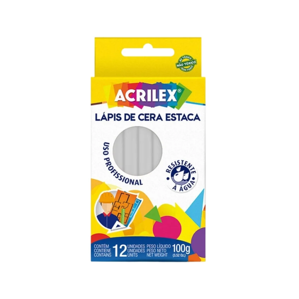 GIZ DE CERA ESTACA C/ 12 BRANCO 091100519 ACRILEX