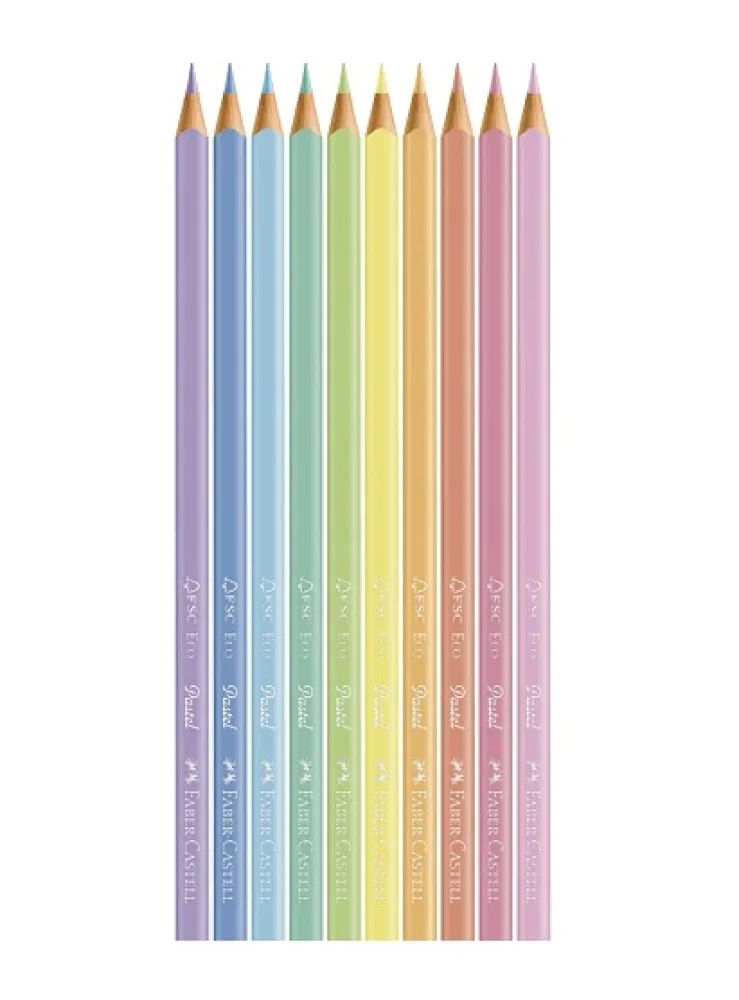 LAPIS DE COR 10 CORES PASTEL 120510P FABER CASTELL