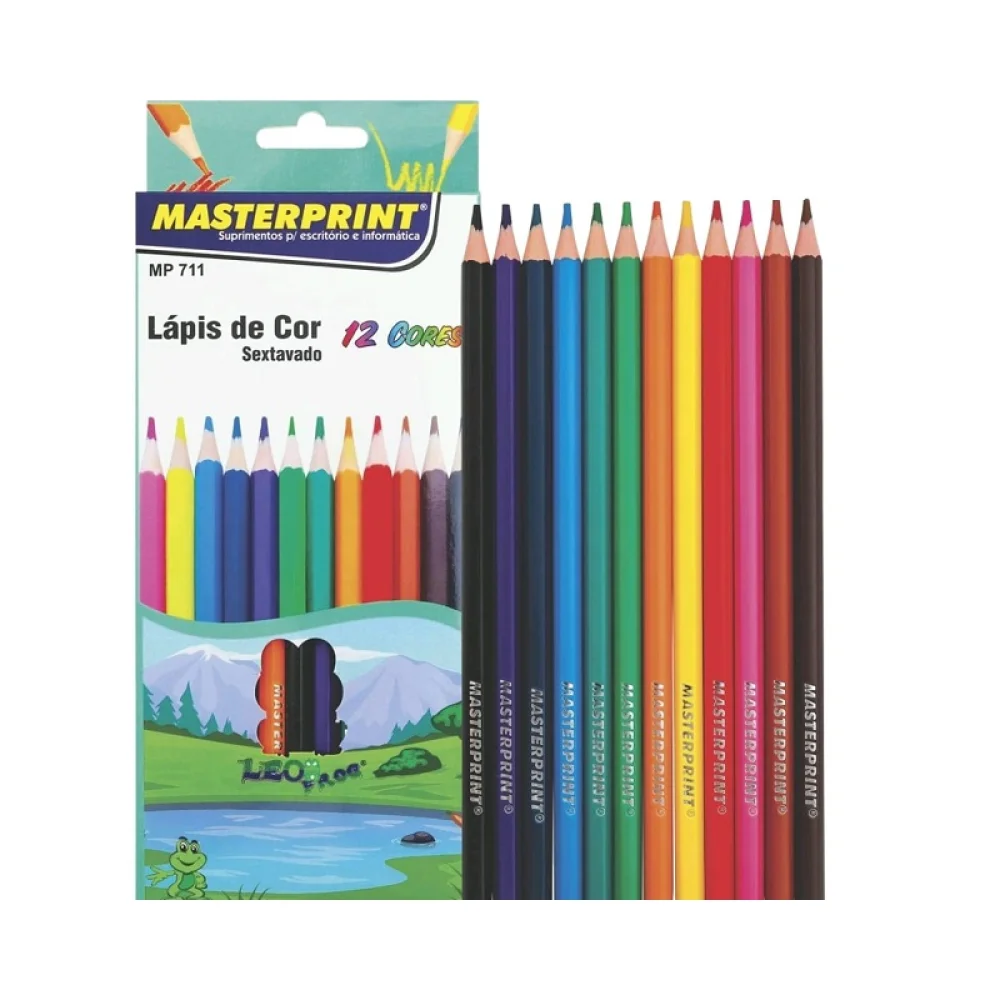 LAPIS DE COR 12 CORES MP711 MASTERPRINT