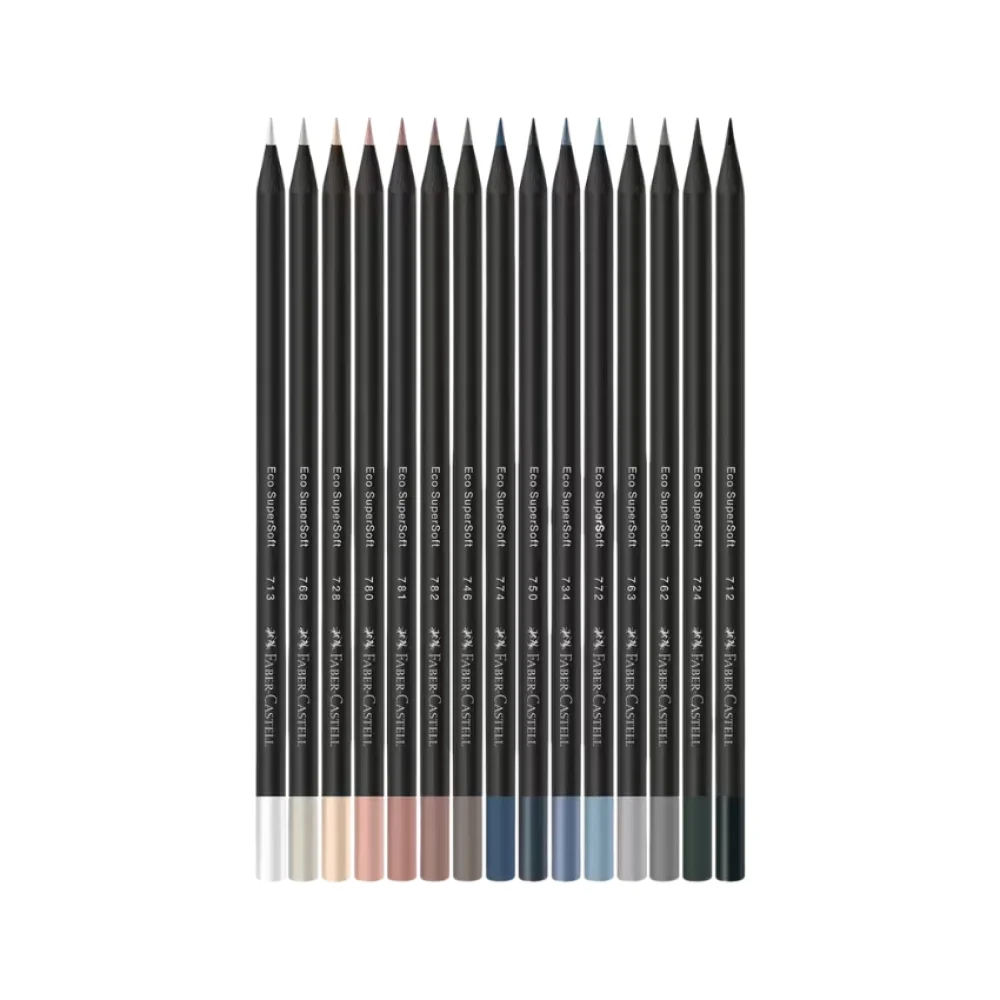 LAPIS DE COR 15 CORES SUPERSOFT CORES NEUTRAS FABER CASTELL