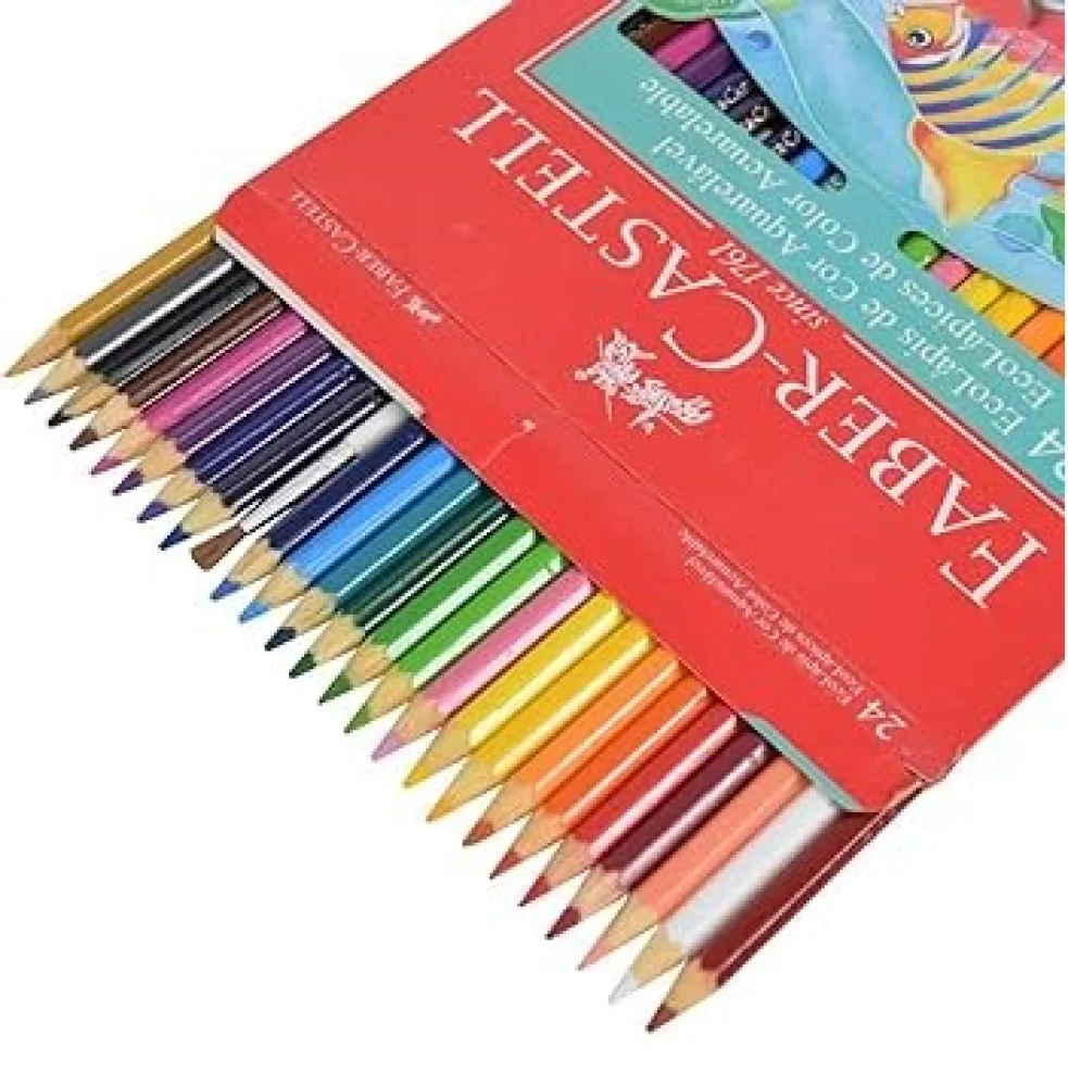 LAPIS DE COR 24 CORES AQUARELAVEL 120224G FABER CASTELL