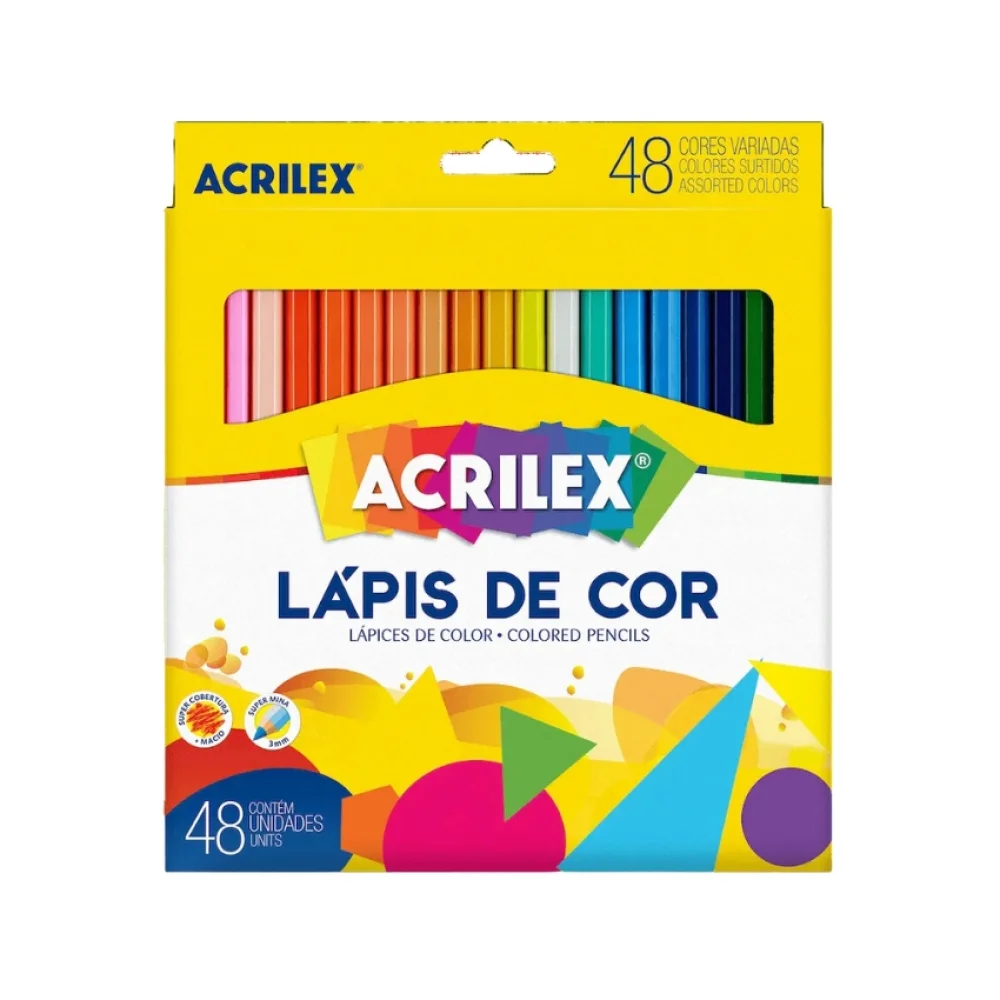 LÁPIS DE COR 48 CORES 09648 ACRILEX