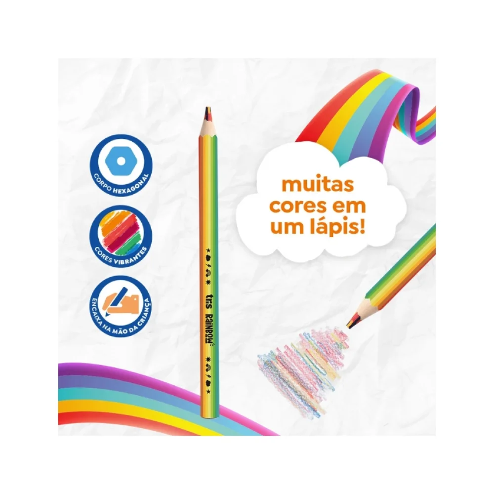 LÁPIS DE COR JUMBO RAINBOW 687711 TRIS