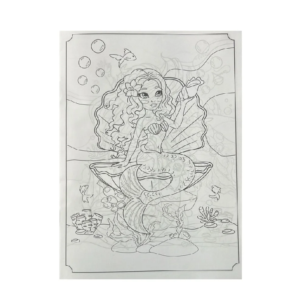 LIVRO PARA COLORIR 4 FOLHAS SEREIAS 500051 PAUTA BRANCA