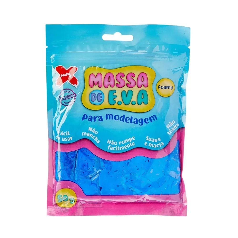 MASSA P/ MODELAR EVA 50G AZUL ESCURO MAKE