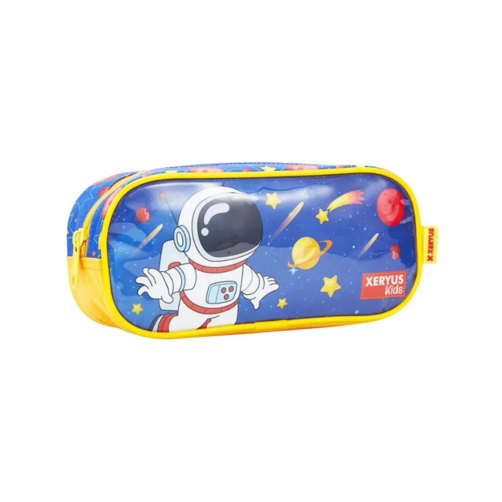 MOCHILA C/ RODINHA MEDIA ASTRONAUTA + LANCHEIRA E ESTOJO XERYUS