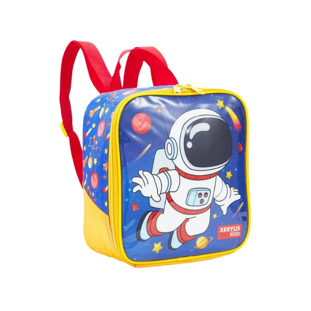 MOCHILA C/ RODINHA MEDIA ASTRONAUTA + LANCHEIRA E ESTOJO XERYUS