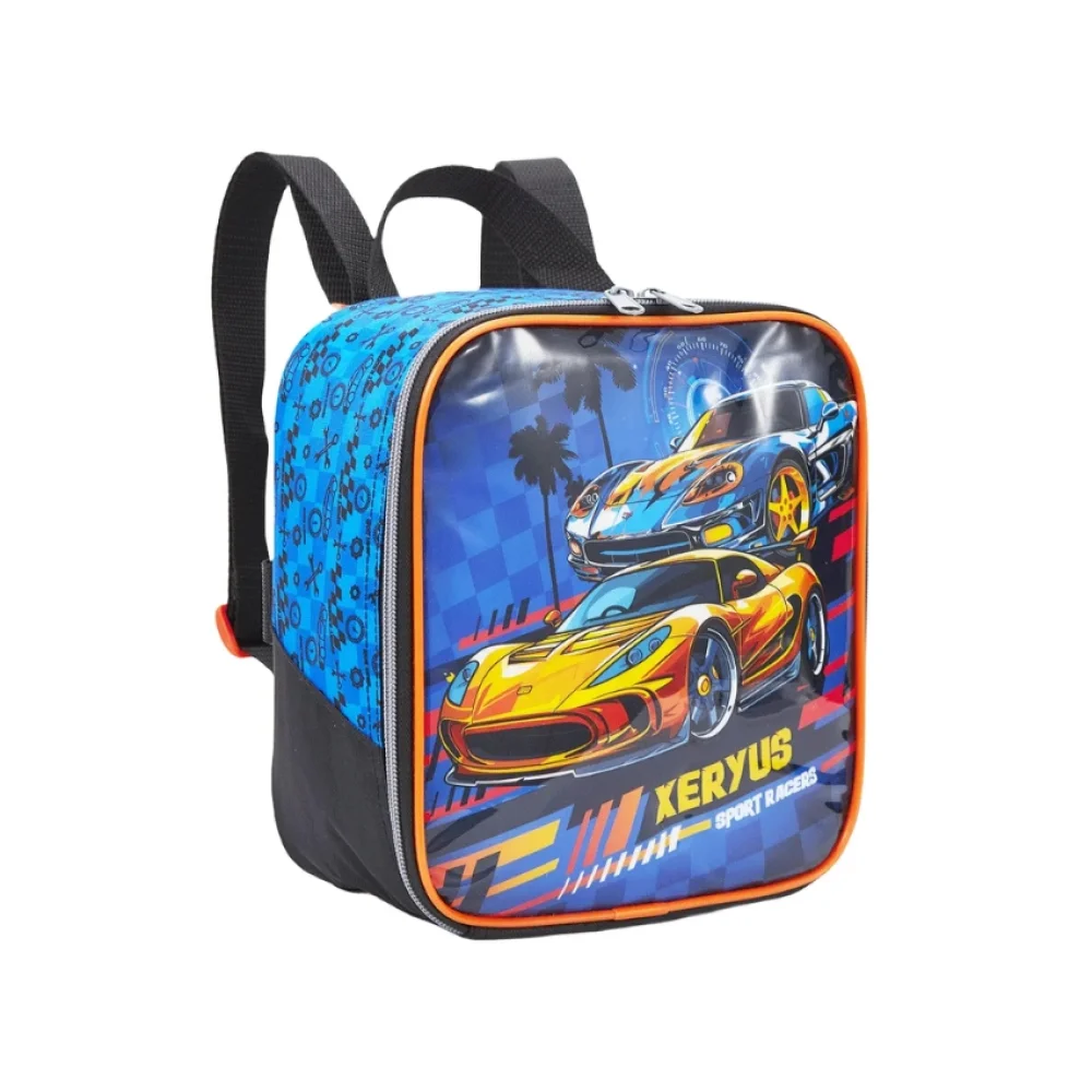 MOCHILA C/ RODINHA MEDIA CARS + LANCHEIRA E ESTOJO XERYUS
