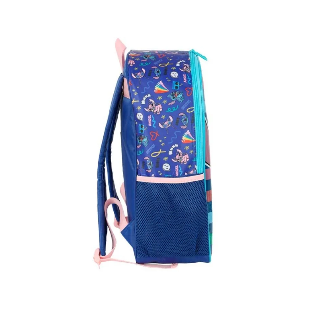 MOCHILA ESCOLAR STITCH AZUL IS41531SC-AZ LUXCEL