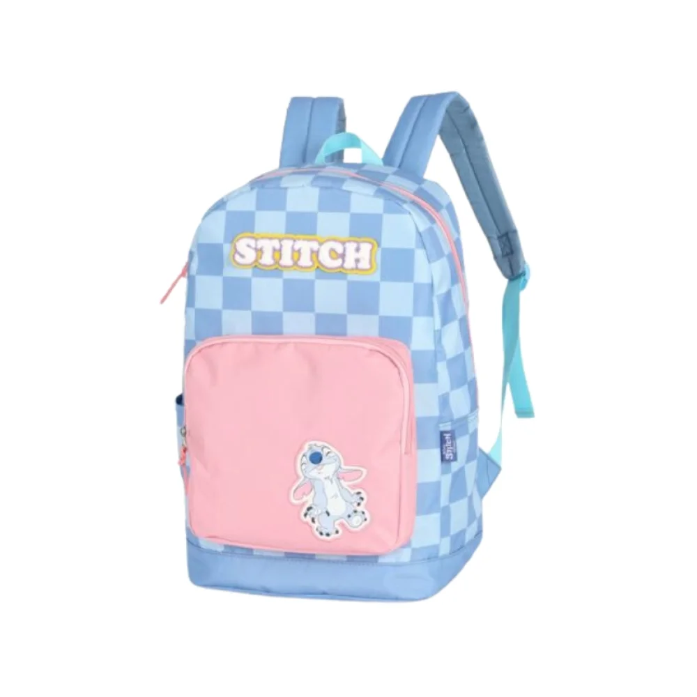 MOCHILA ESCOLAR STITCH AZUL MS47735SC-AZ LUXCEL