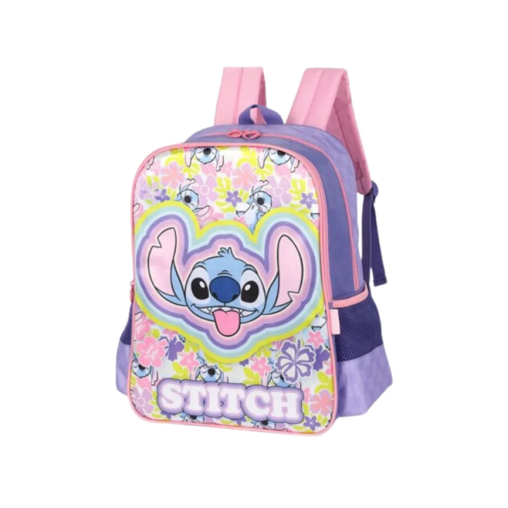 MOCHILA ESCOLAR STITCH ROXA IS41541SC-VD LUXCEL