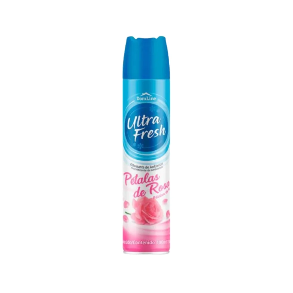 ODORIZADOR DE AR 400ML/240G PETALAS DE ROSA ULTRA FRESH DOMLINE