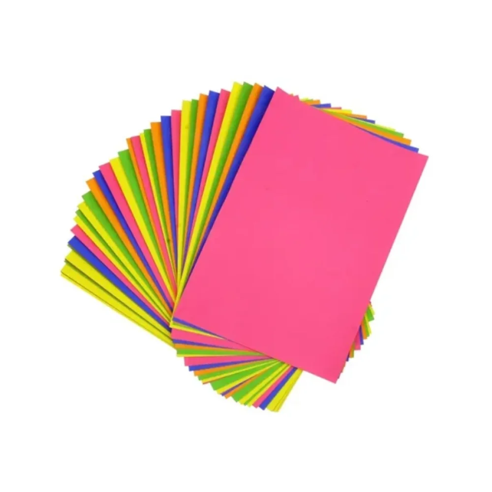 PAPEL A-4 CRIATIVO 120G NEON C/ 5 CORES 25 FLS 25063 USAPEL