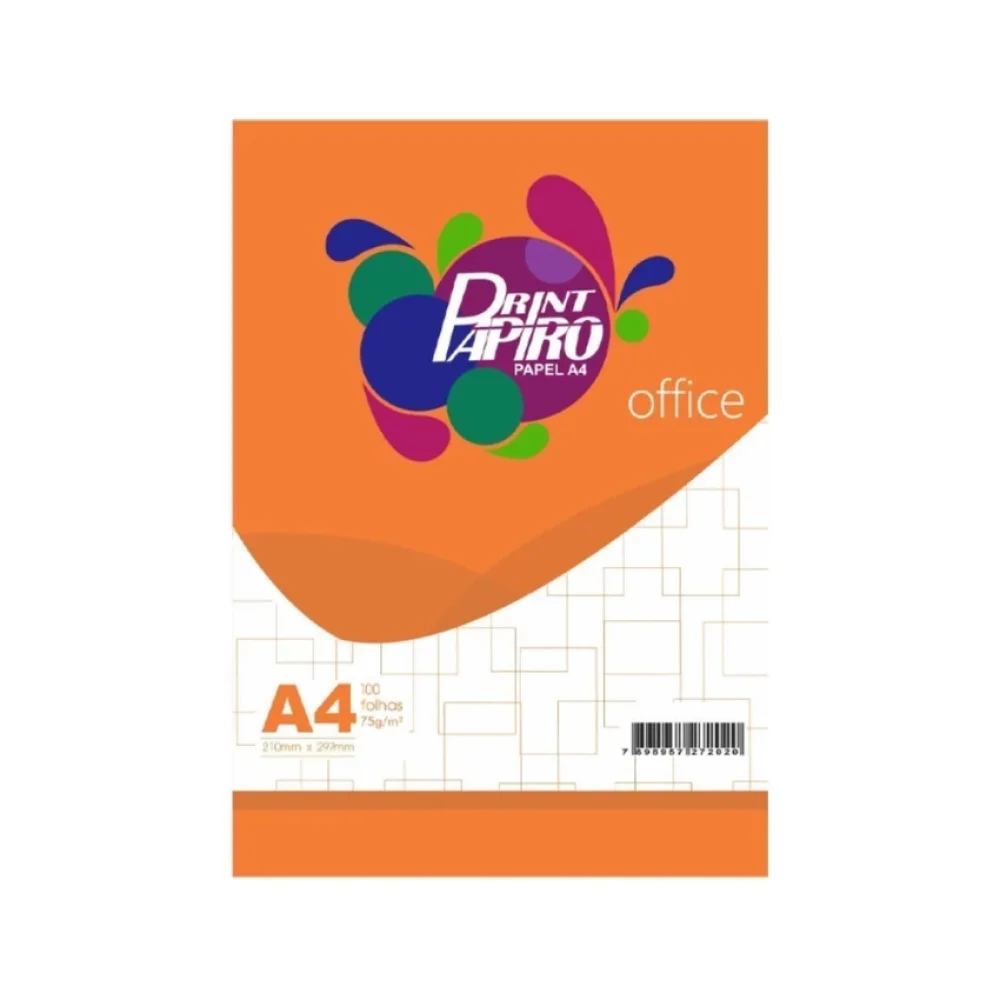 PAPEL SULFITE A-4 75G C/ 100 BRANCO PRINT PAPIRO