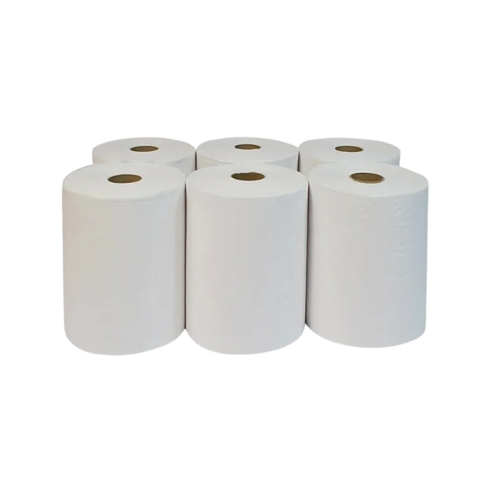 PAPEL TOALHA BOBINA 20 CM X 200 M 28G BRANCO C/ 6 RLS ECOPAPER