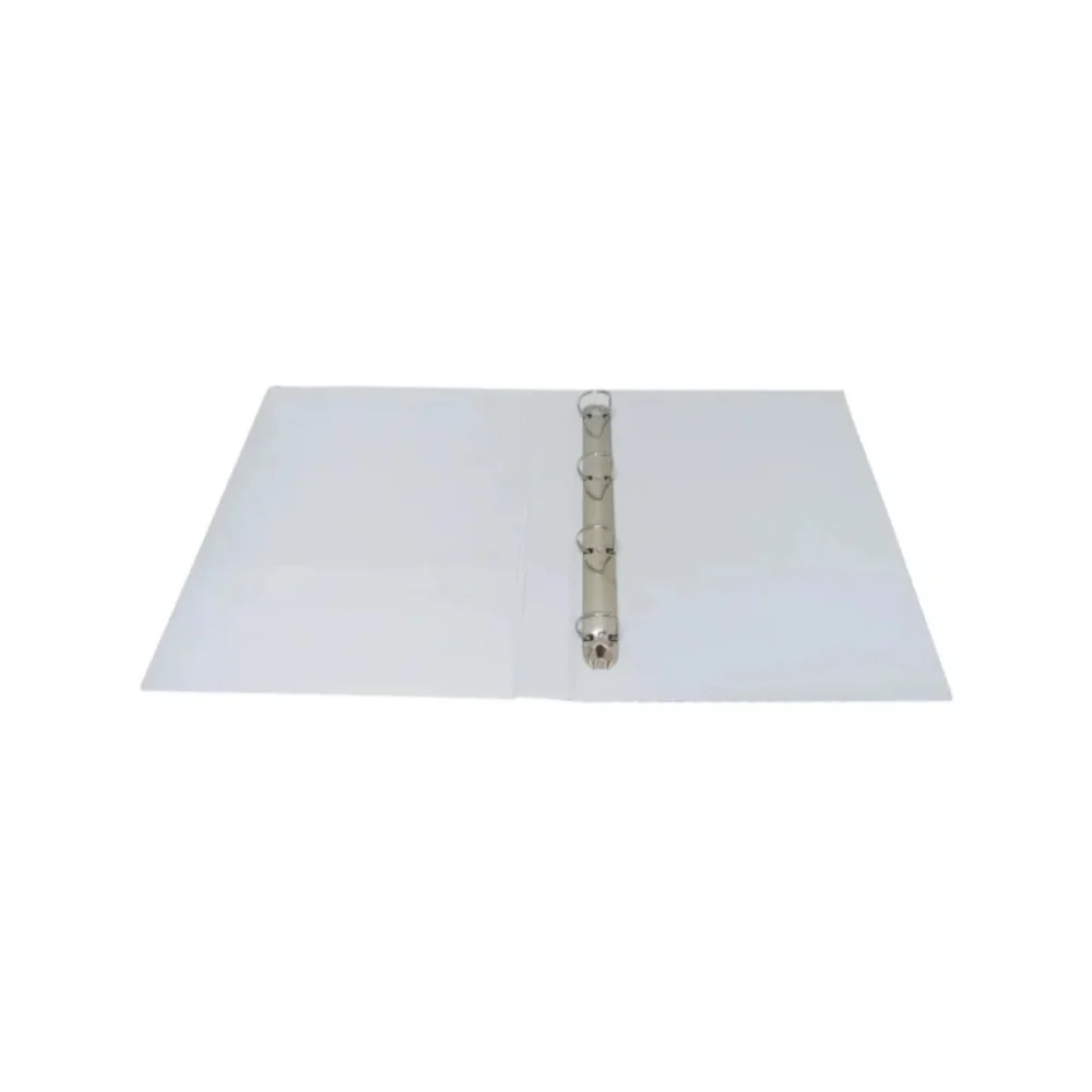 PASTA FICHÁRIO OFÍCIO 4 ARGOLAS 75MM BRANCA PLASTIFICADA 7067 DAC