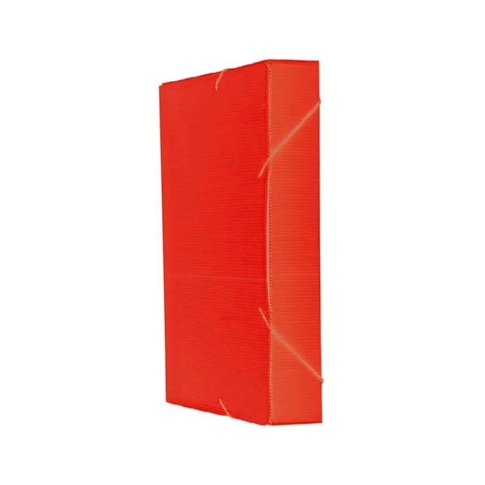 PASTA POLIONDA C/ ABA ELÁSTICA 55 MM VERMELHA 020407 POLIBRAS