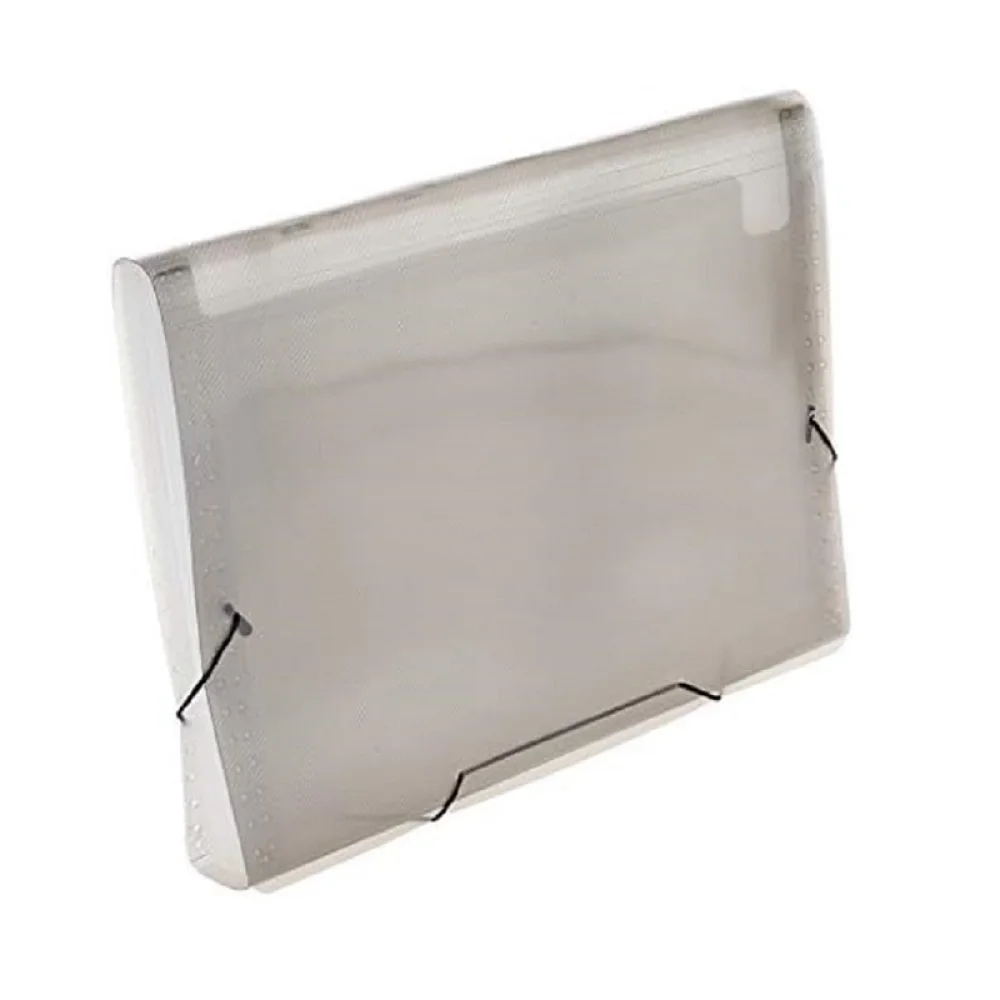 PASTA SANFONADA A-4 12 DIVISÕES FUME 90716 POLIBRAS