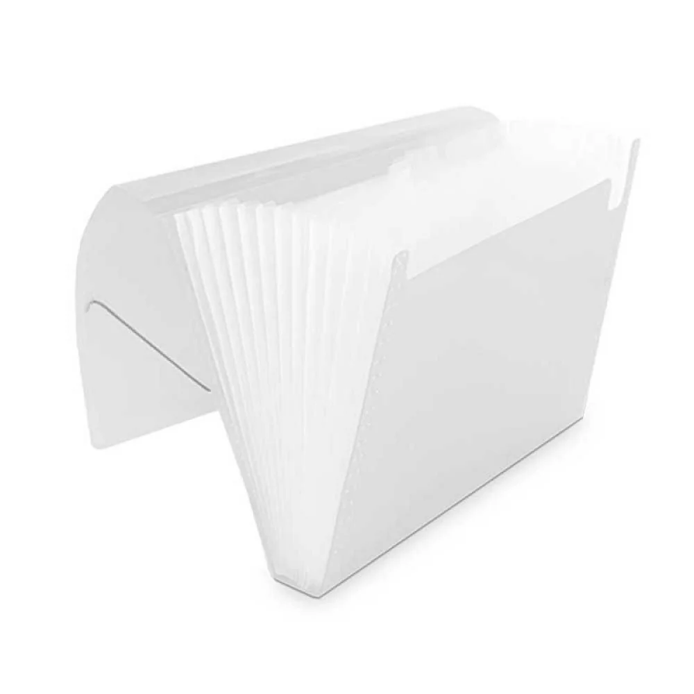 PASTA SANFONADA A-4 31 DIVISÕES CRISTAL 91517 POLIBRAS