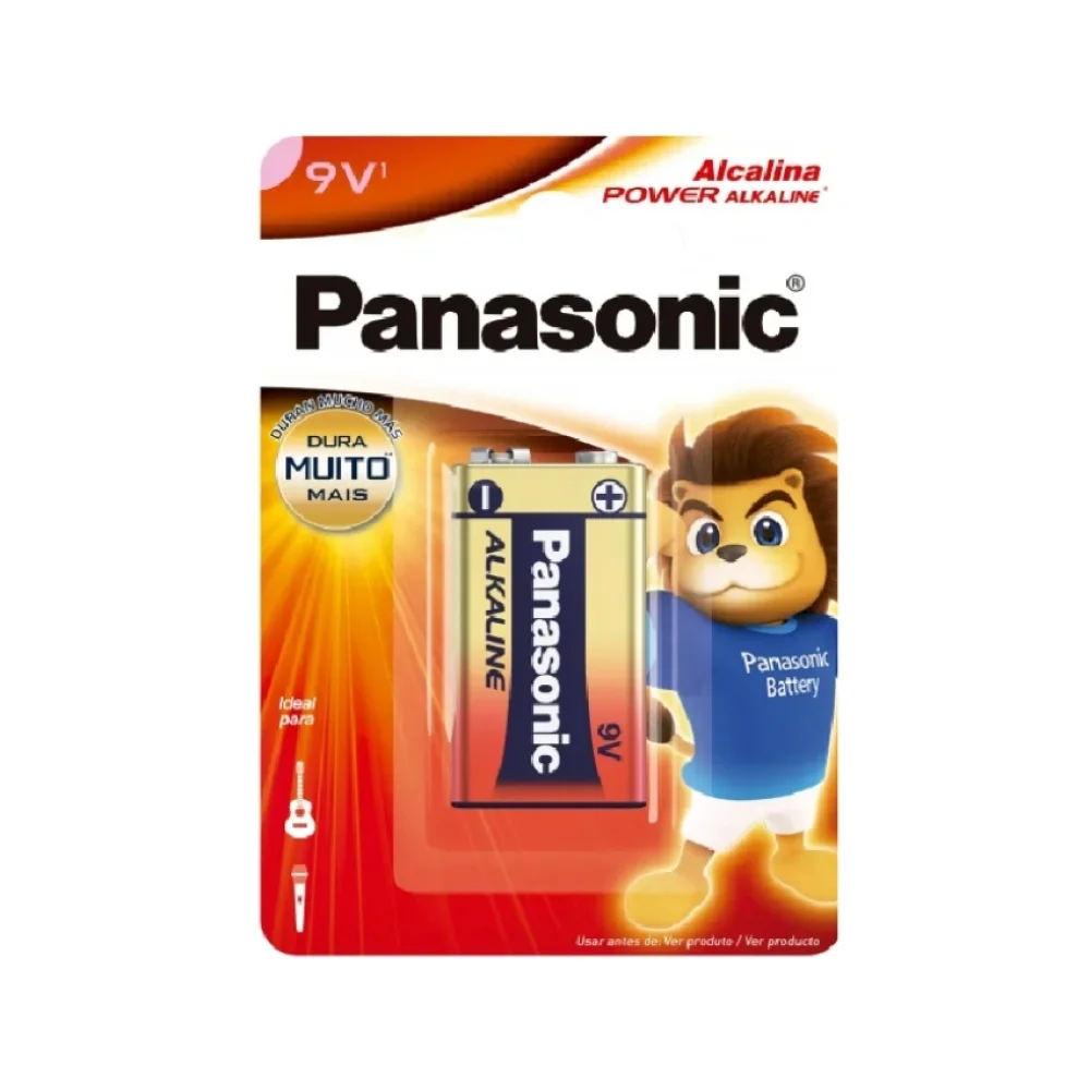 PILHA 9 V ALCALINA PANASONIC