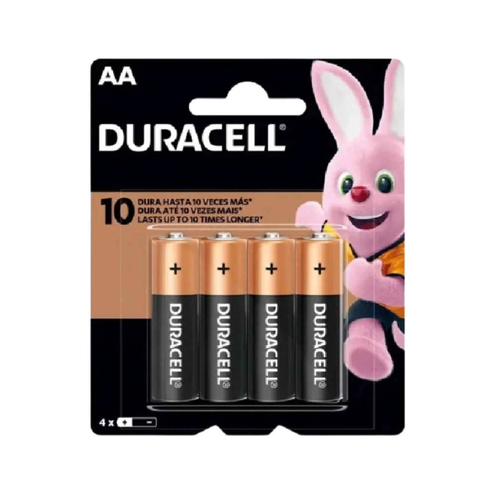 PILHA AA ALCALINA C/ 4 UN DURACELL