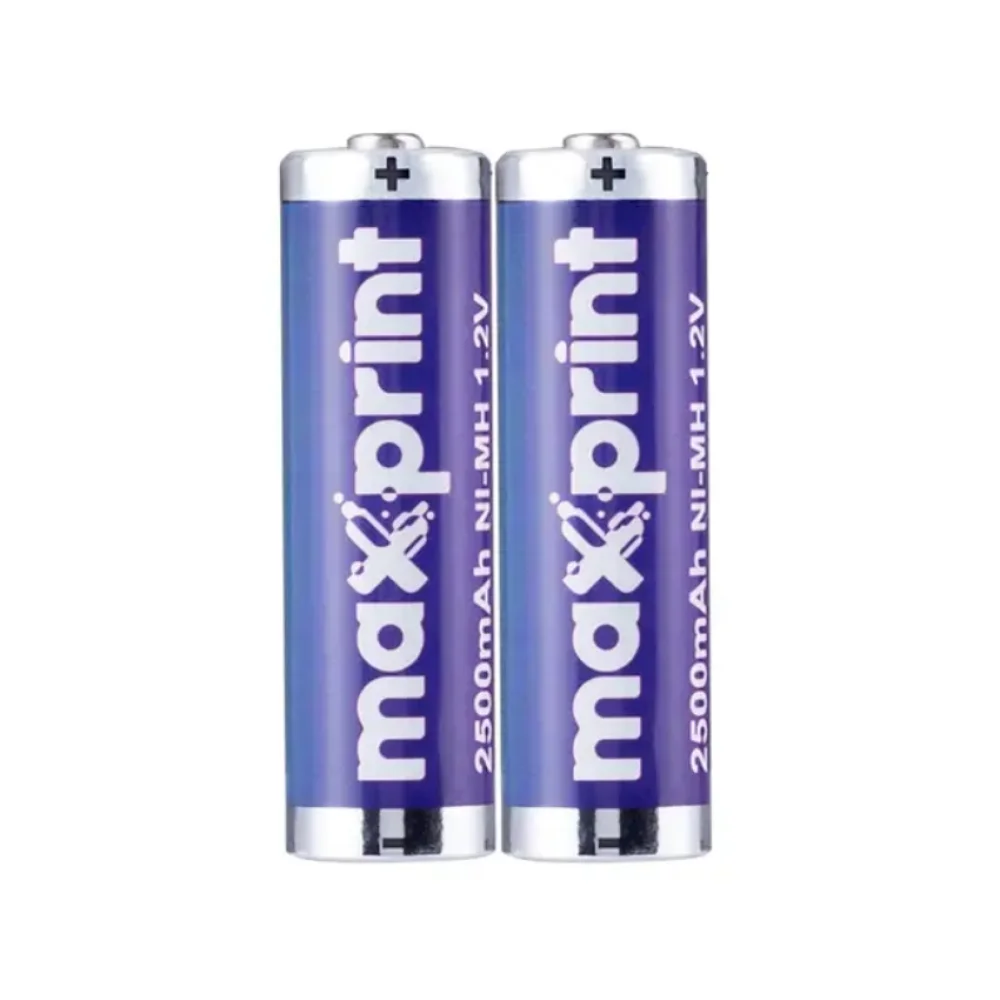 PILHA AA RECARREGÁVEL 2500 MAH C/ 2 UN 75000043 MAXPRINT