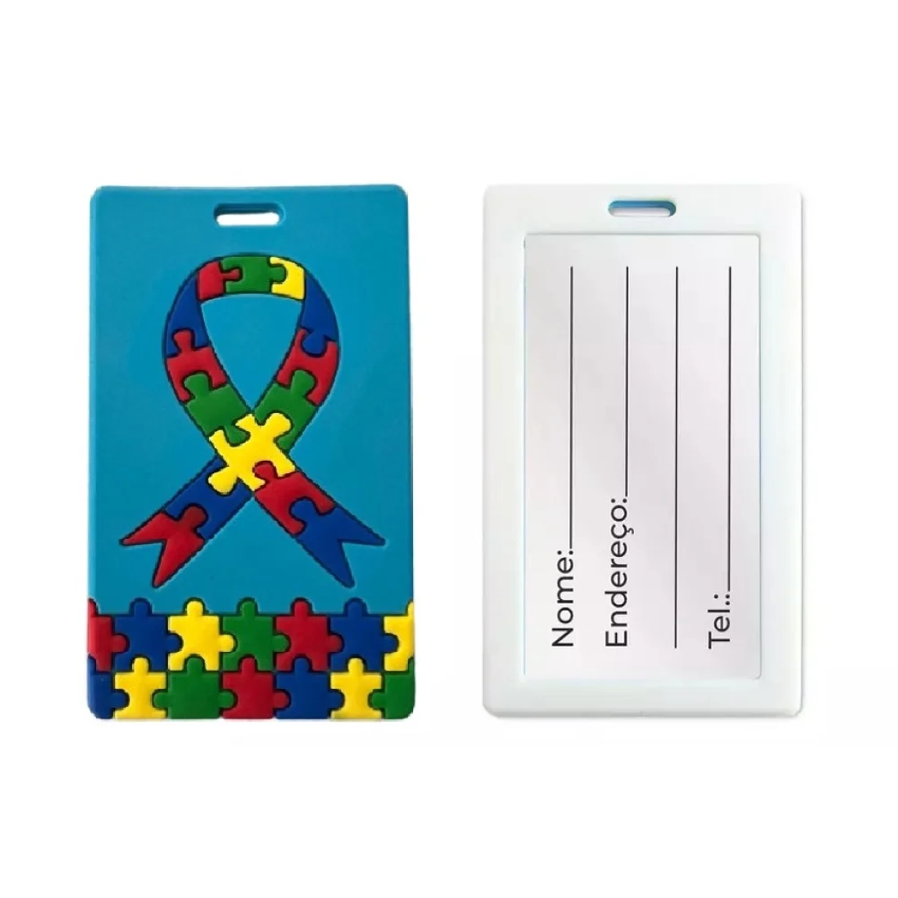 PORTA CRACHA VERTICAL AUTISMO EMBORRACHADO AZUL