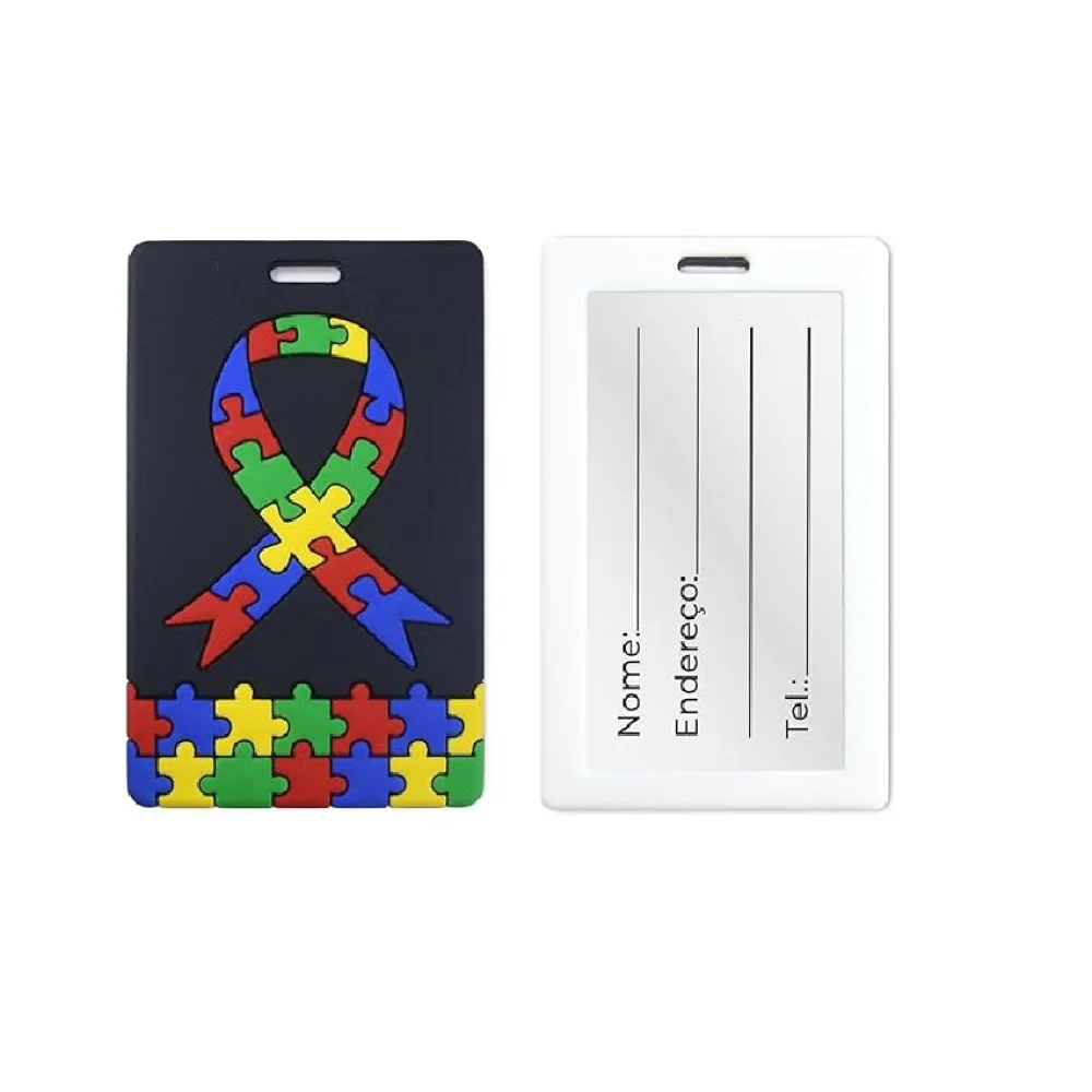 PORTA CRACHA VERTICAL AUTISMO EMBORRACHADO PRETO