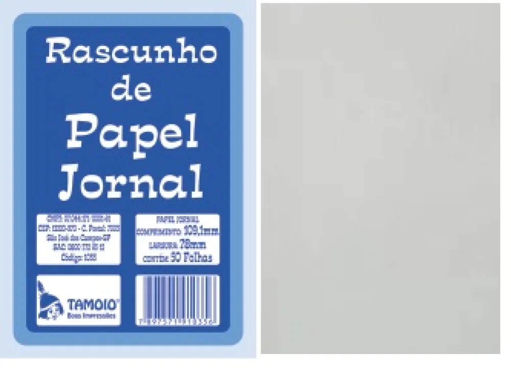 RASCUNHO JORNAL 1/72 78 X 109 MM 50 FLS 1035 TAMOIO