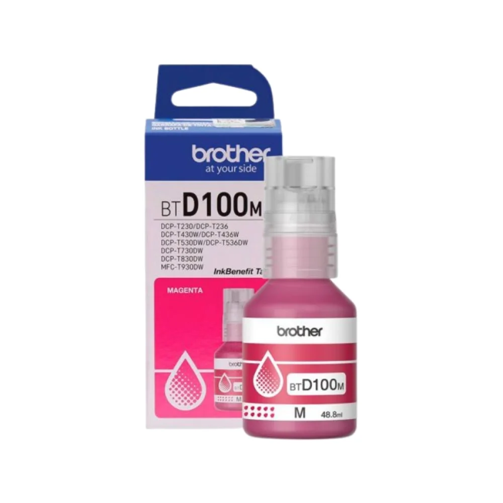 REFIL DE TINTA ORIGINAL BTD100M BROTHER 48,8 ML MAGENTA