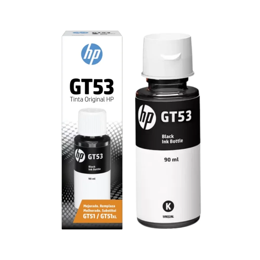 REFIL DE TINTA ORIGINAL HP GT53 90 ML 1VV22AL PRETO