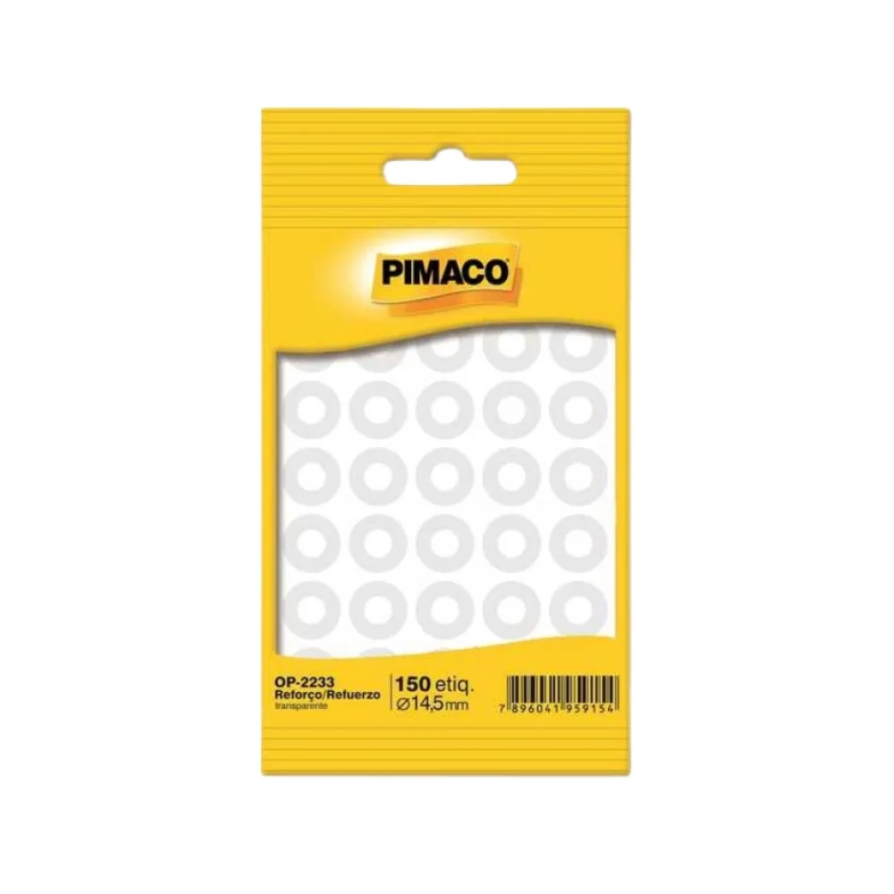 REFORÇO PLÁSTICO ADESIVO C/ 150 UN OP-2233 PIMACO