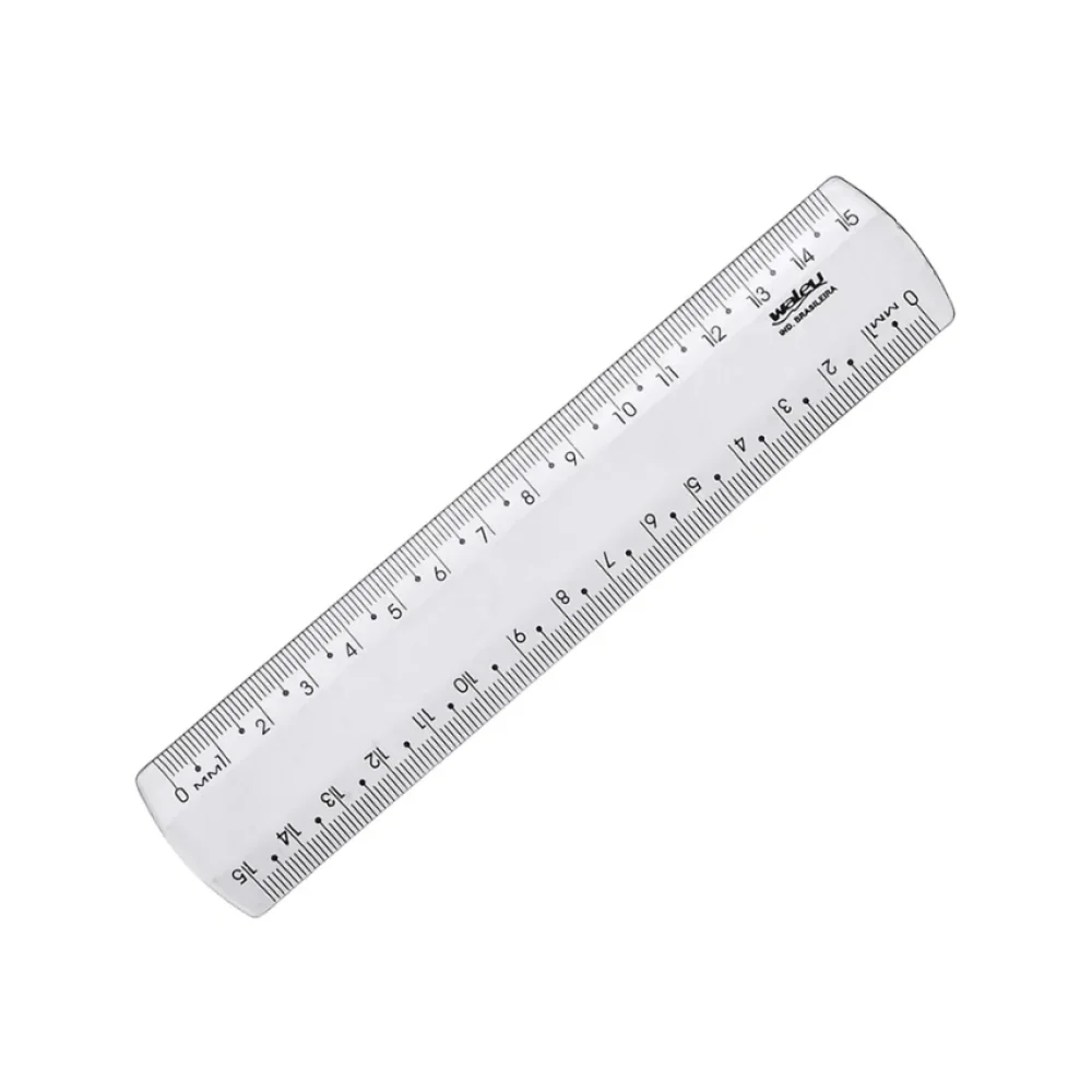 RÉGUA 15 CM NEW LINE CRISTAL 10270003 MAXCRIL