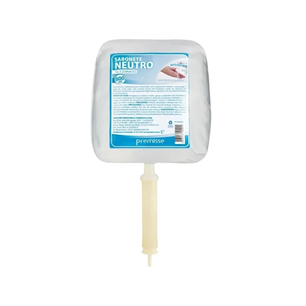 SABONETE LÍQUIDO REFIL 800 ML NEUTRO PREMISSE