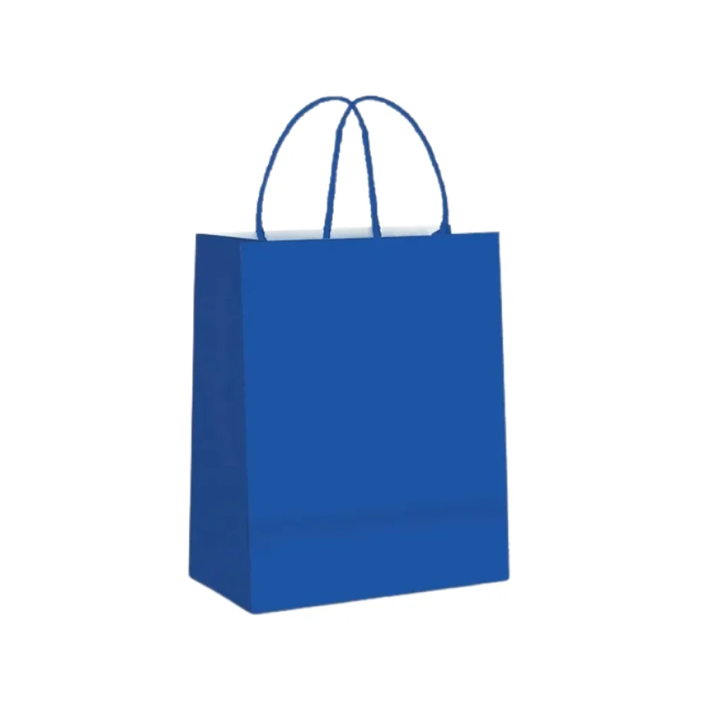 SACOLA DE PRESENTE 32X26,5X13 CM MÉDIA AZUL ROYAL CROMUS