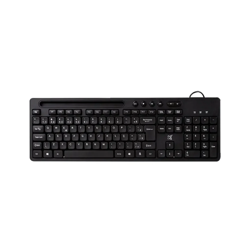 TECLADO USB MULTIMIDIA PROP PRETO 60000145 MAXPRINT