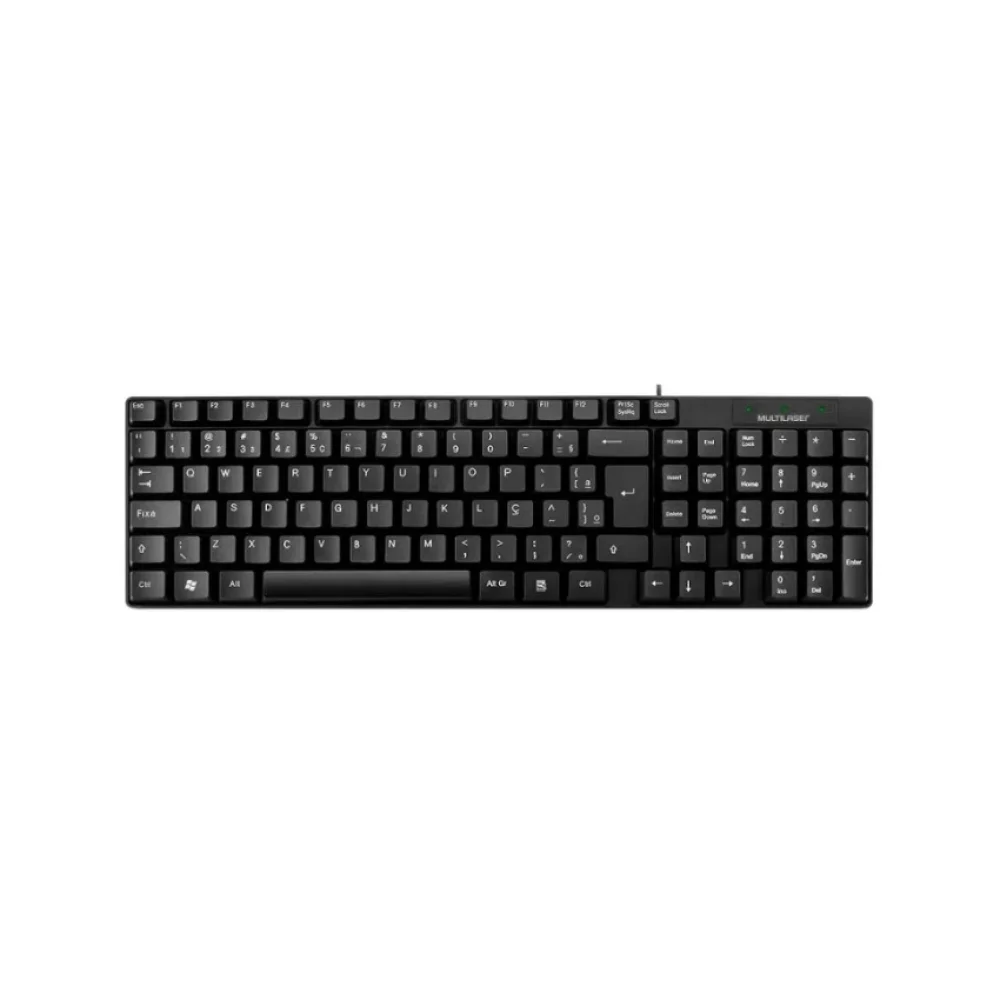 TECLADO USB PRETO TC193BU BULK MULTILASER