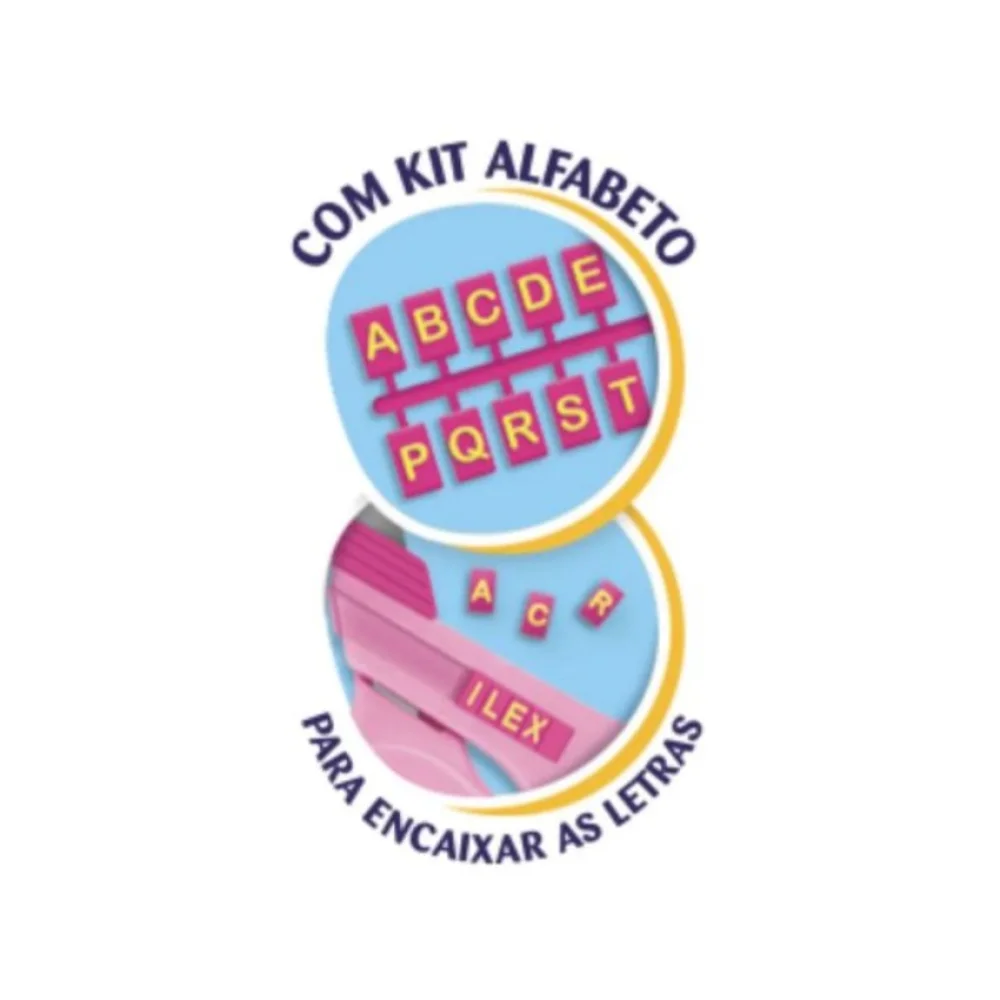 TESOURA ESCOLAR 14 CM C/ KIT ALFABETO AZUL 22544 ACRILEX