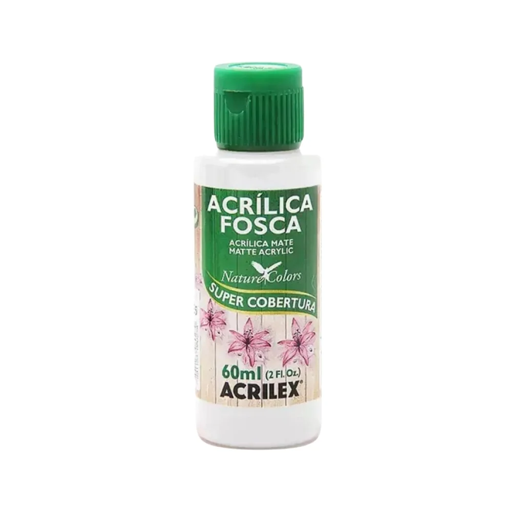 TINTA ACRILICA FOSCA 60 ML BRANCA 519 ACRILEX